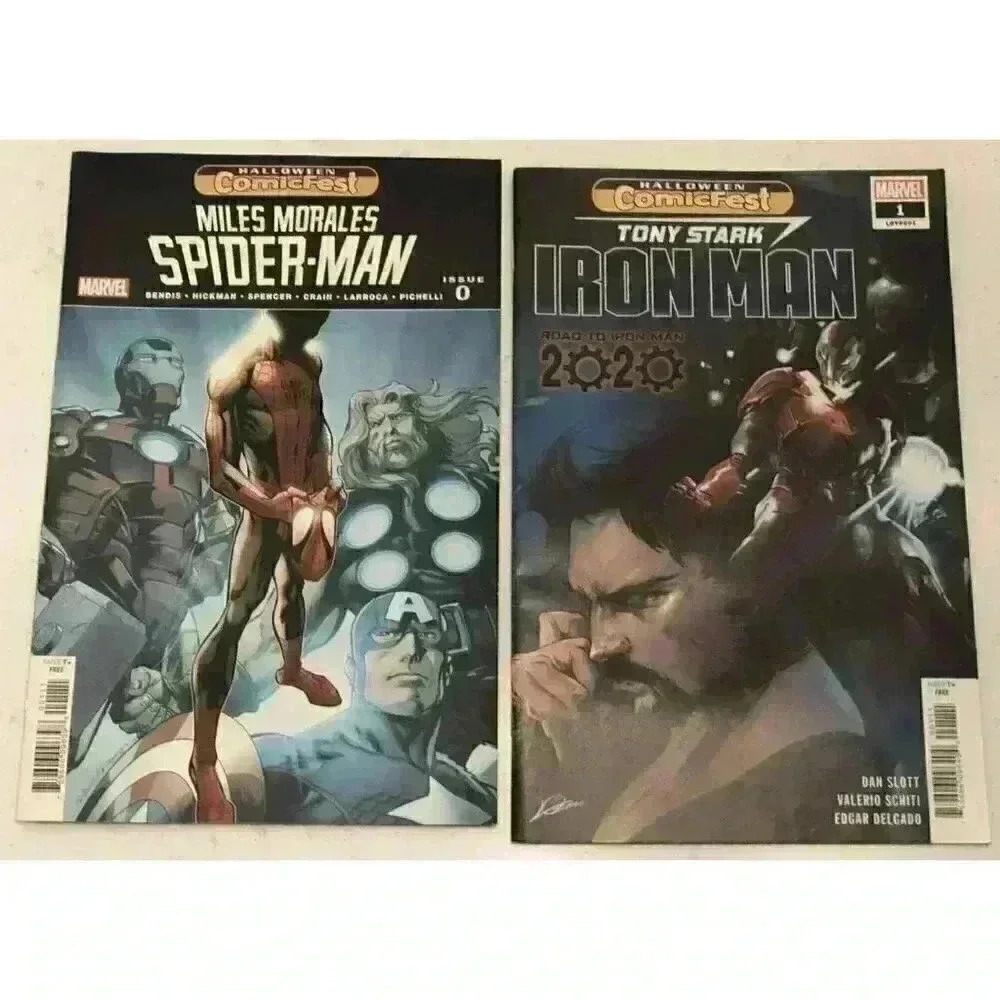 Halloween ComicFest‎ Lot Tony Stark Iron Man #1 and Spider Man Miles Morales #0